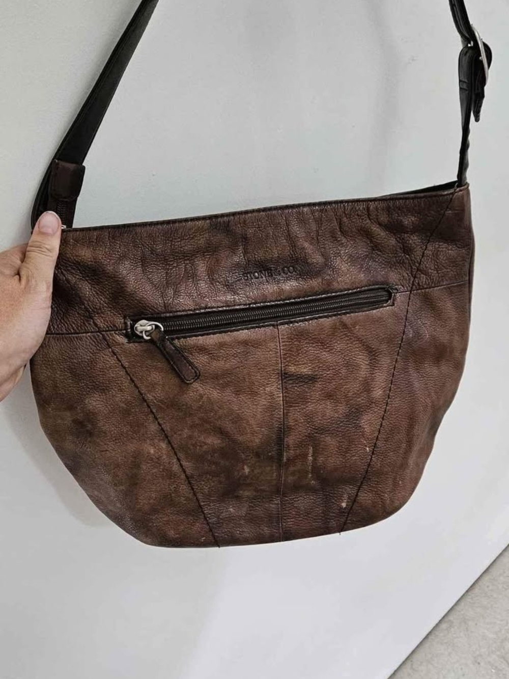 Stone & Co. Brown Leather Shoulder Bag